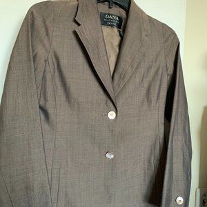 DANA BUCHMAN  FITTED JACKET BLAZER SIZE 4 PETITE MOHAIR WOOL RAYON BLEND